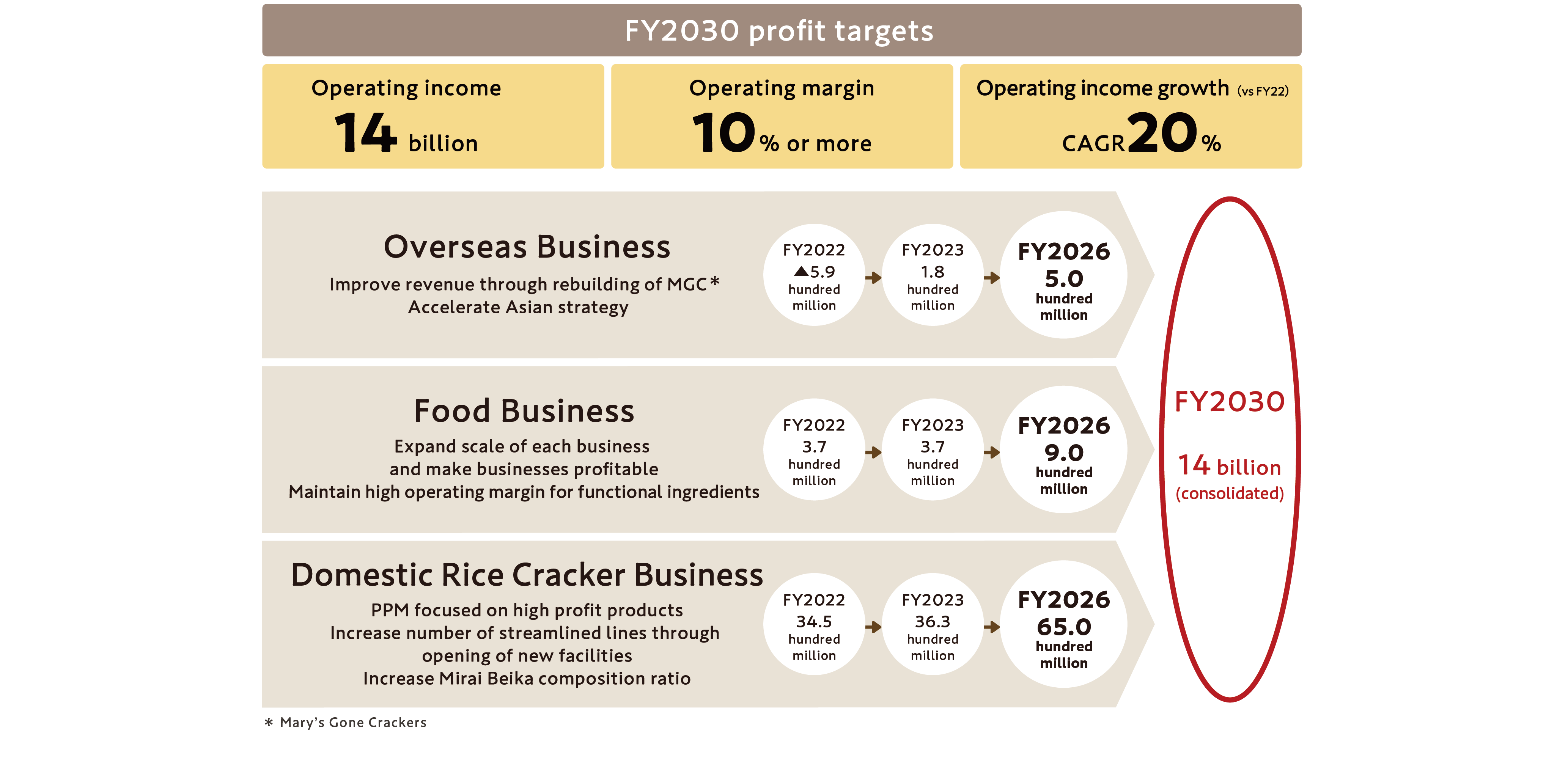 FY2030 profit targets