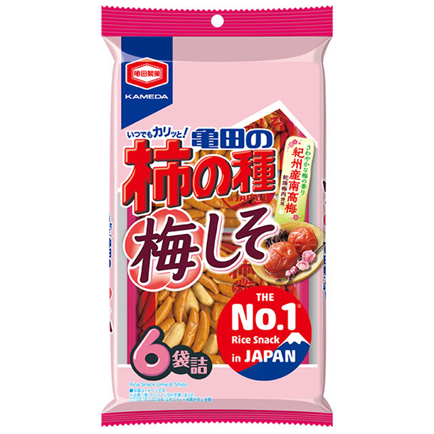 161g 亀田の柿の種 梅しそ 6袋詰 | 亀田製菓株式会社