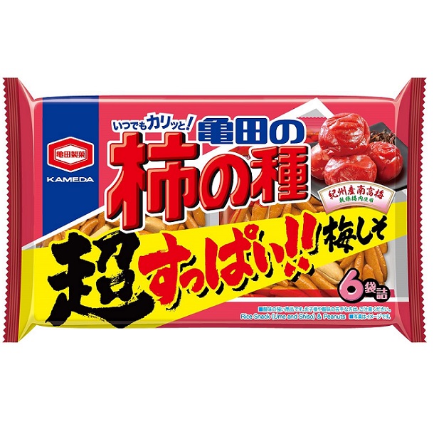 161g 亀田の柿の種 超梅しそ 6袋詰 | 亀田製菓株式会社