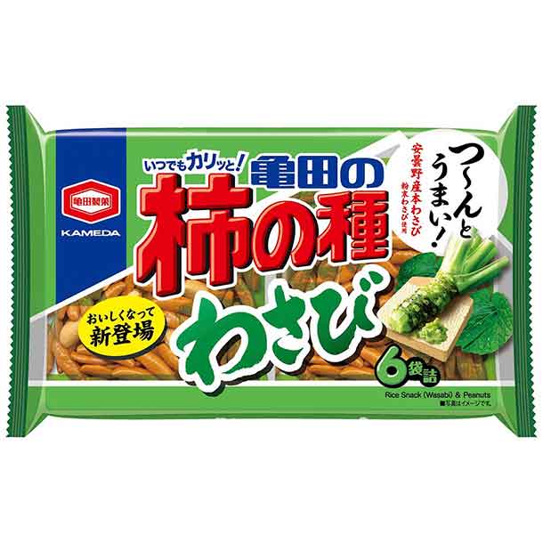 173g 亀田の柿の種 わさび 6袋詰 | 亀田製菓株式会社